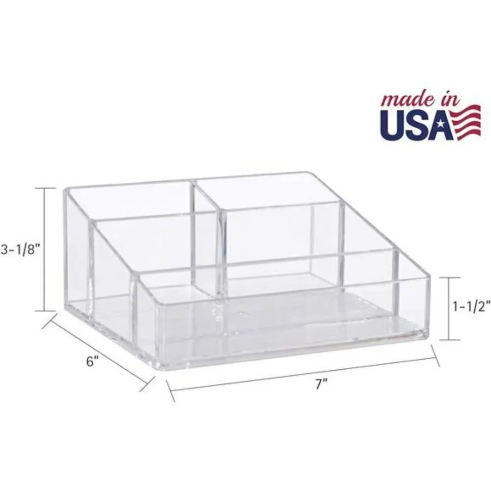 STORi Clear Makeup Organizer Acrylic Vanity Brush Holder Beauty Storage Bin